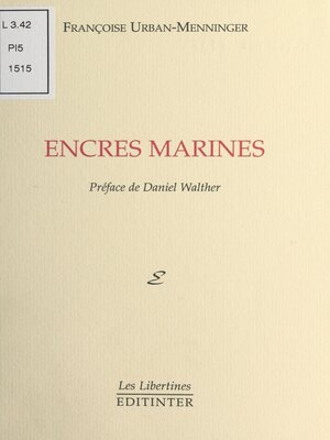 cover image of Encres marines